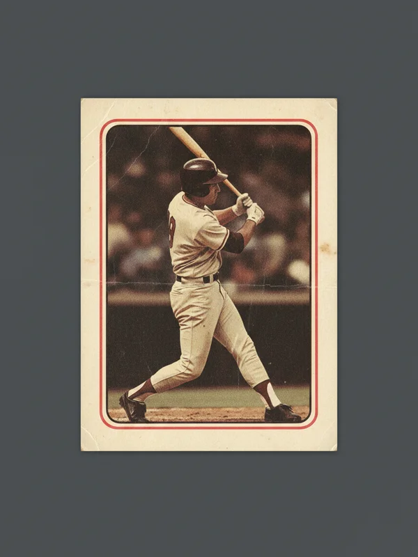 Vintage baseball card listing