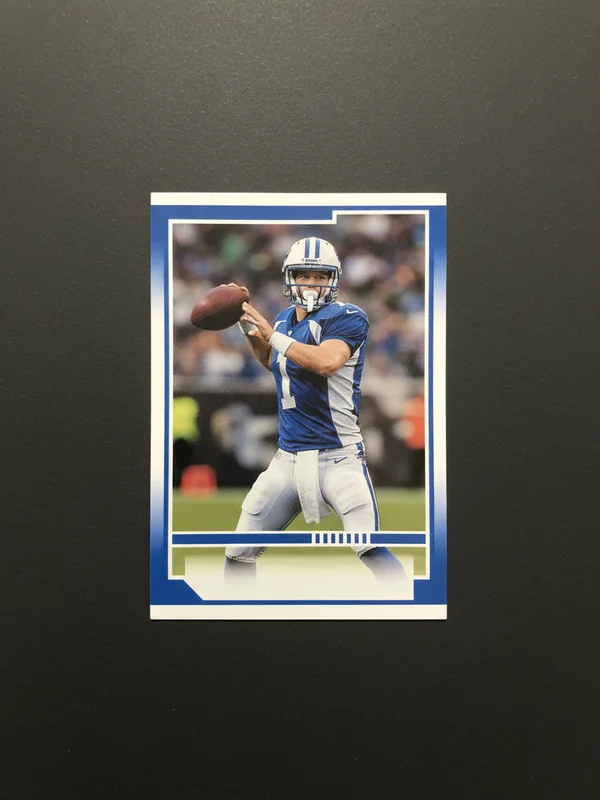 Football trading card listing